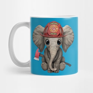 Cute Baby Elephant Firefighter Mug